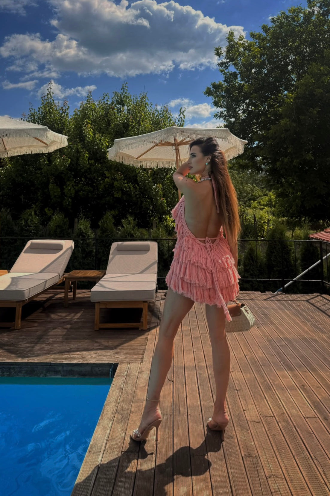 BONBON — Cotton Tassel Mini Dress