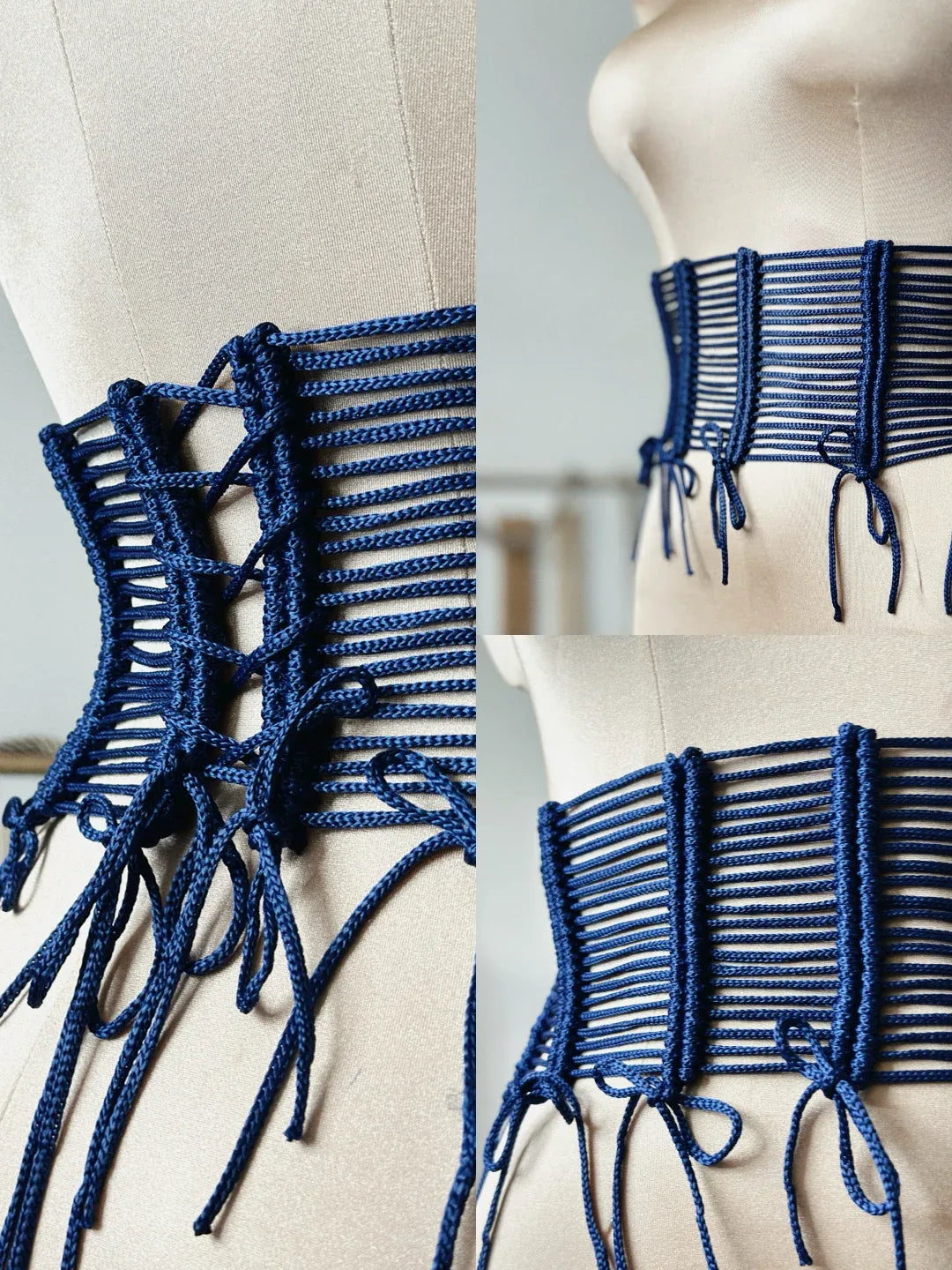 Women’s Wide Lace Up Corset Waist Belt "Santorini" – product view 4