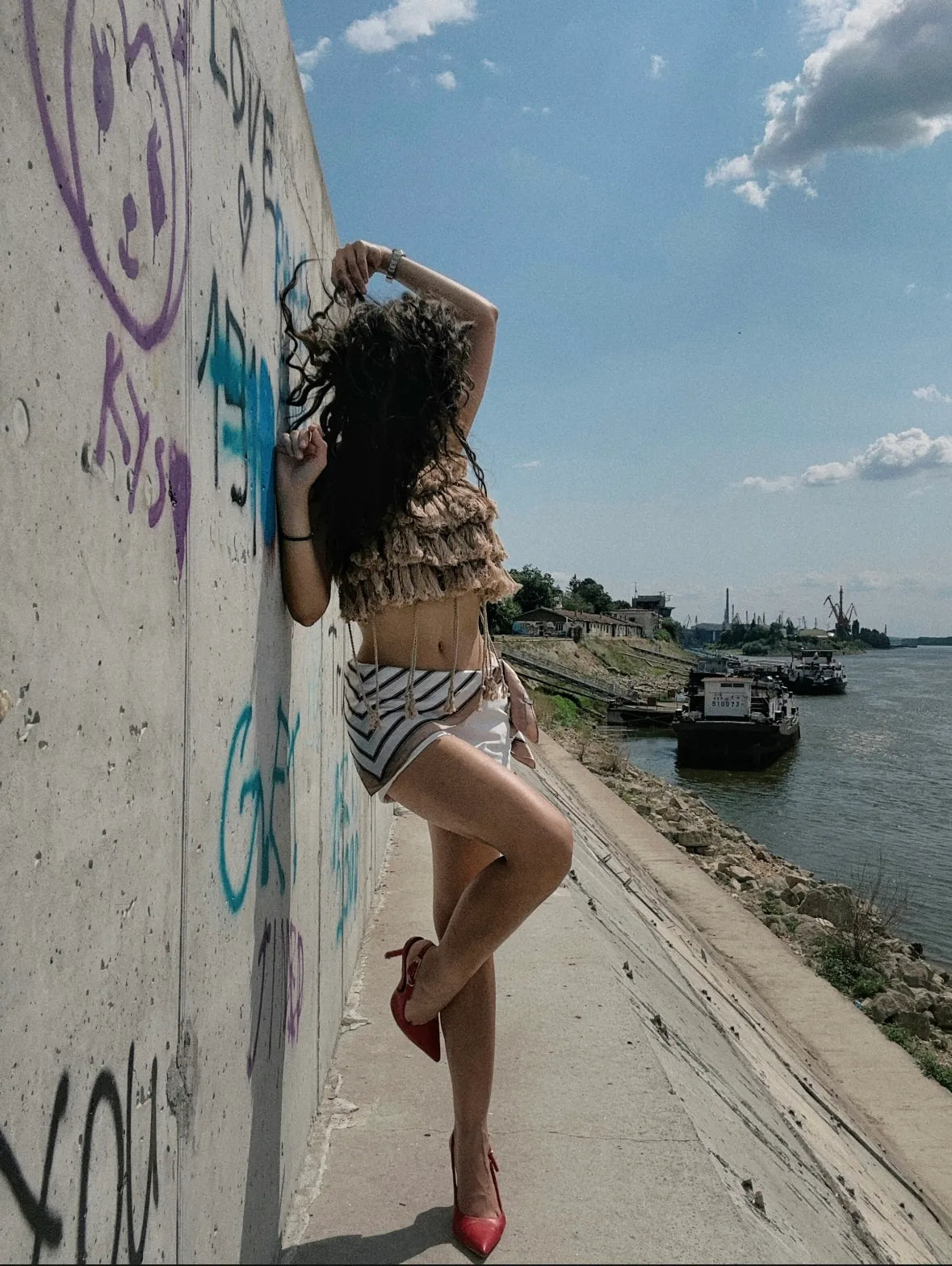 Luxury Handmade Boho Fringe Halter Top | Beach & Festival Crop Top – product view 3