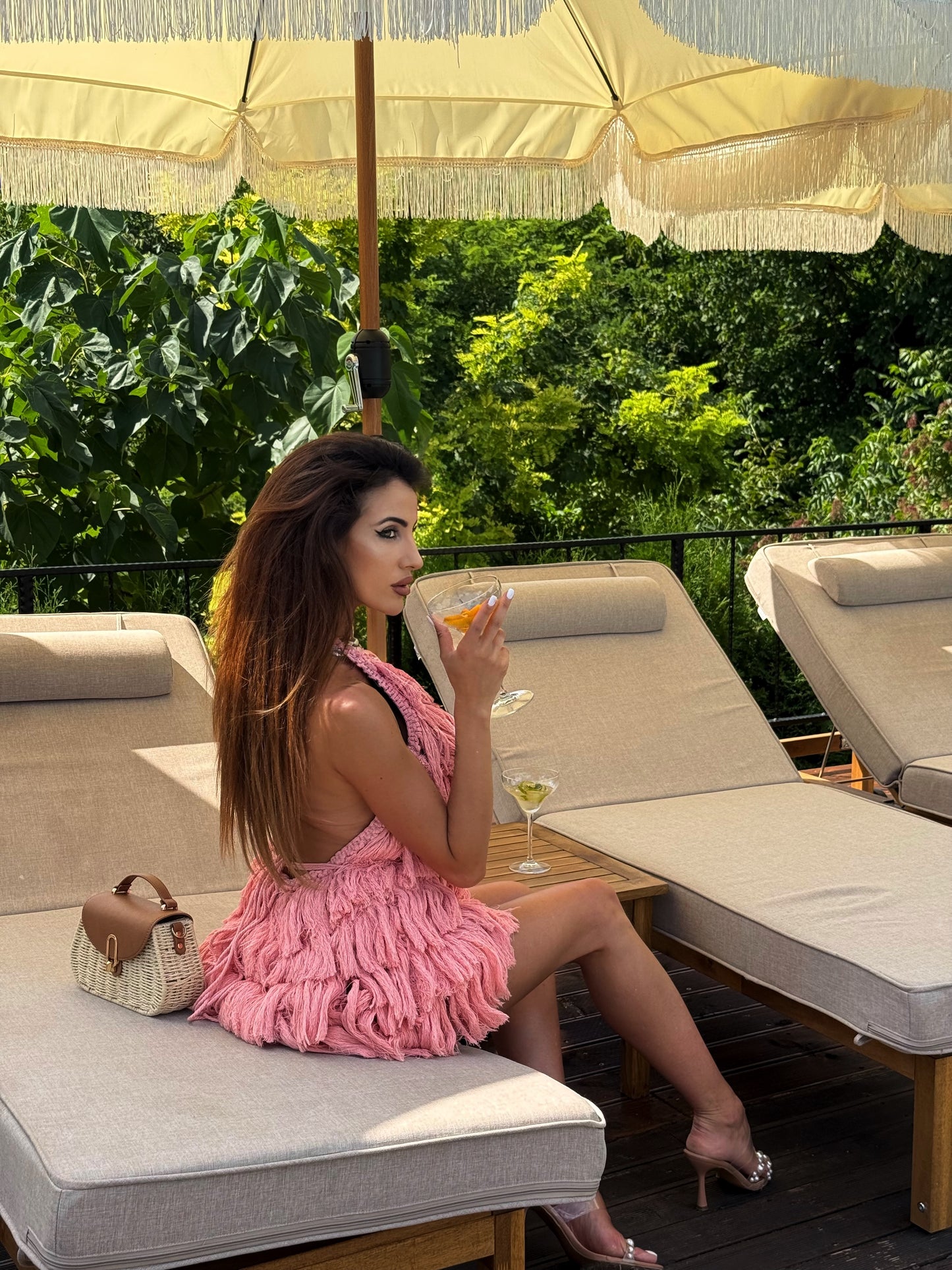 BONBON — Cotton Tassel Mini Dress
