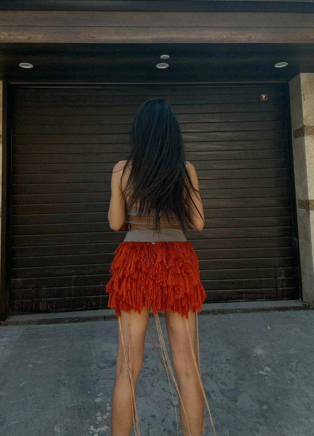 CHIC — Tiered Tassel Mini Skirt