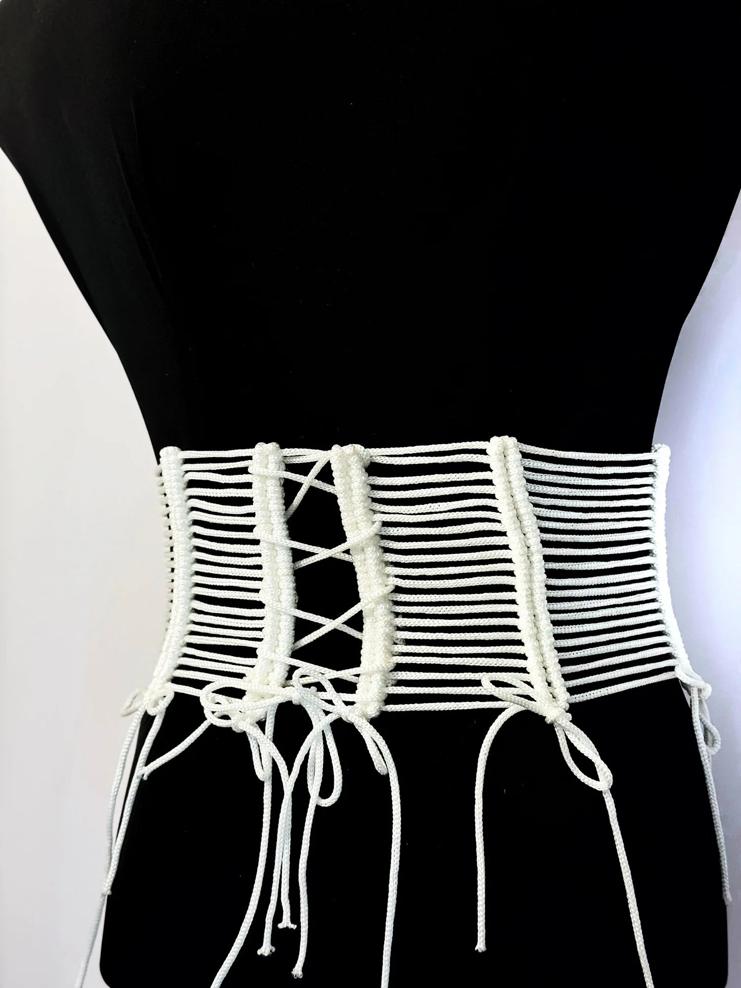 Women’s Wide Lace Up Corset Waist Belt "Santorini" – product view 3