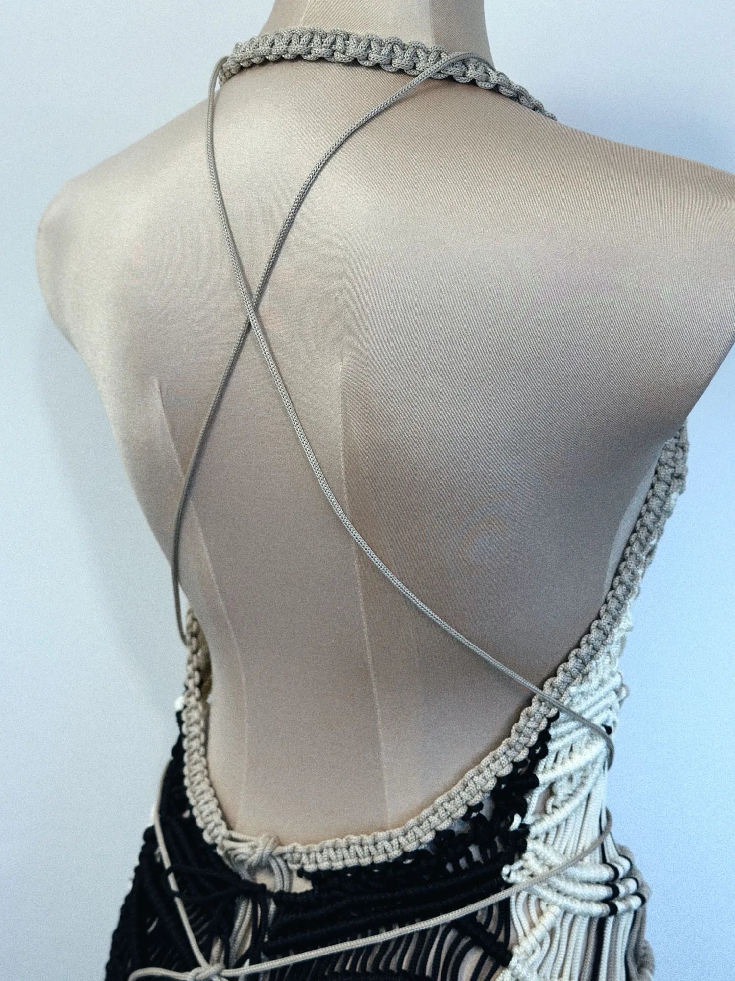 Mykonos Corset Mini  Boho  Dress  with Gold Detail I Party & Evening Look – product view 9