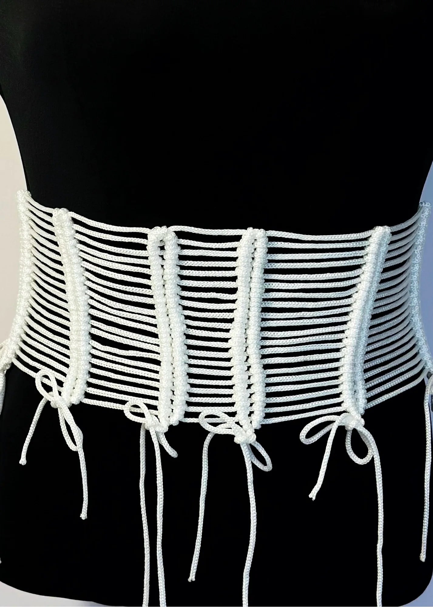 Women’s Wide Lace Up Corset Waist Belt "Santorini" – product view 5