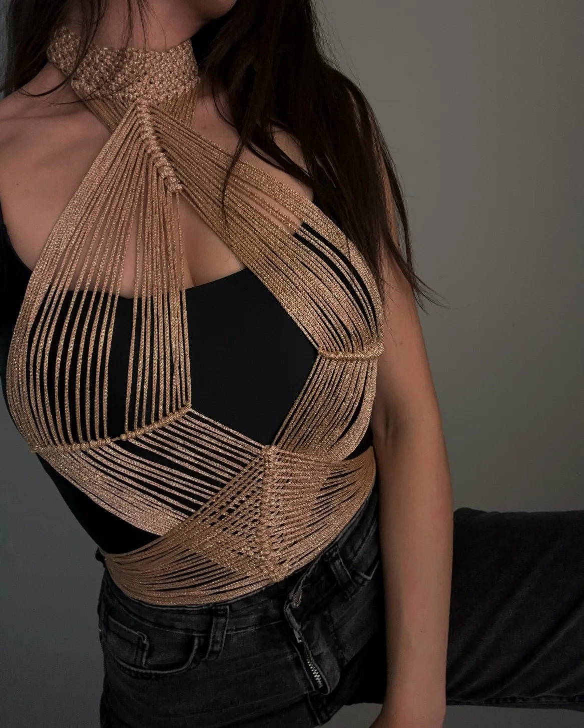 Ibiza Handmade Bustier Corset Crop Top – Women’s Evening & Party Top – product view 1