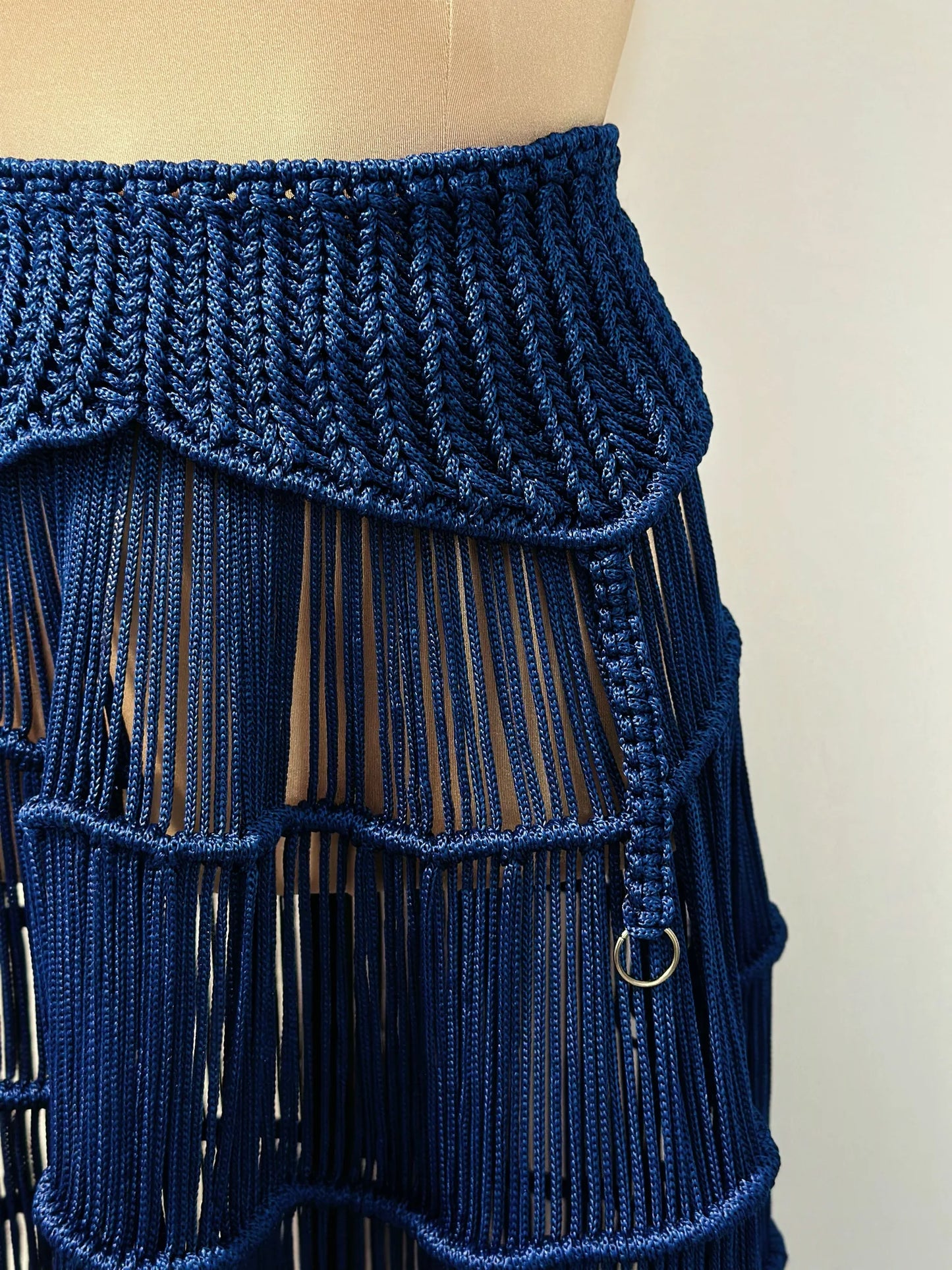 Positano Beach Corset Belt & Fringe Maxi Skirt Set – Luxury Two-Piece Statement Outfit for Elegant Evening, Formal & Resort Wear – product view 1