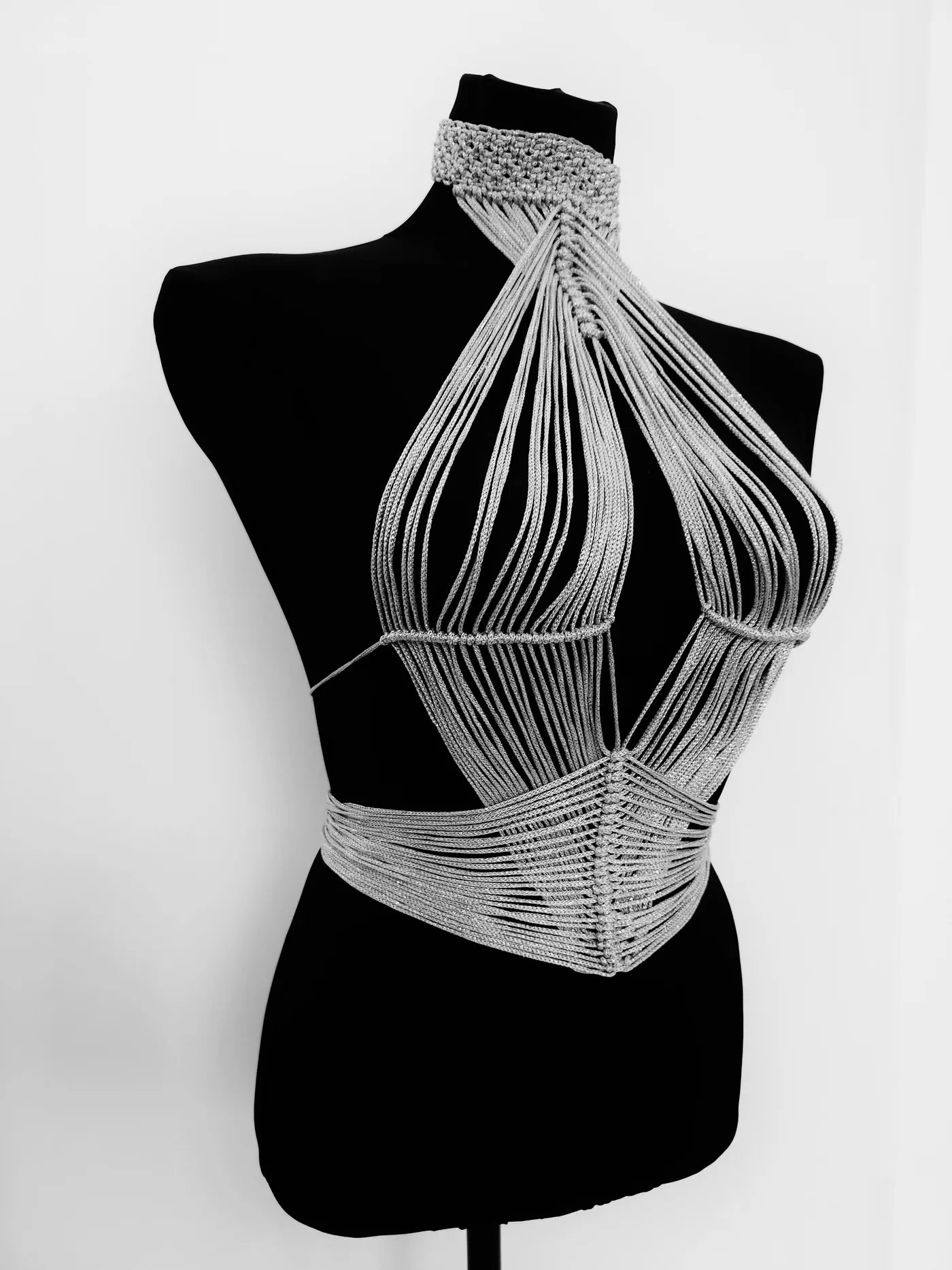 Ibiza Handmade Bustier Corset Crop Top – Women’s Evening & Party Top – product view 3